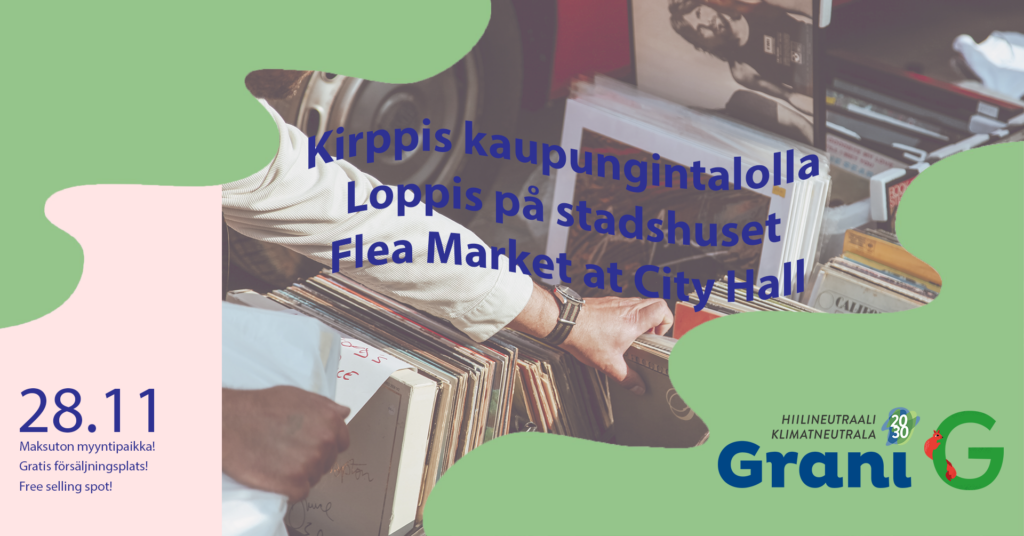 Kirppis kaupungintalolla Loppis på stadshuset Flea Market at City Hall