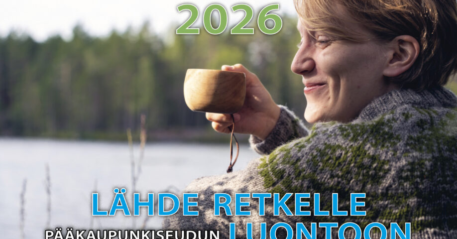 Retkikalenteri - Utflyktskalender 2025. Lähde retkelle pääkaupunkiseudun luontoon